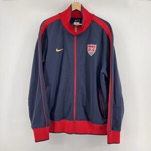 Nike N98 USMNT Jacket Size XL Red Blue Gold Team USA Soccer Track 414295-451